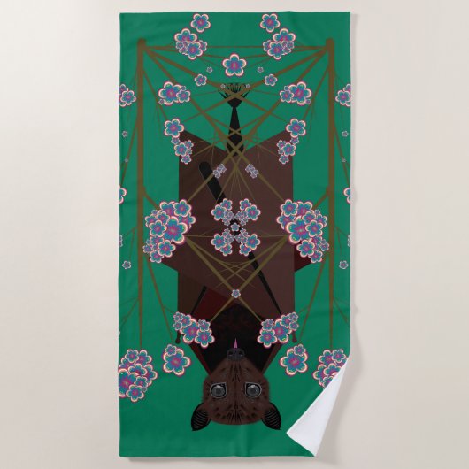 Flying Fox Jade Beach Handtuch (Vorderseite)