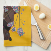 Flying Fox Mustard Küchentuch (Viertel Falte)