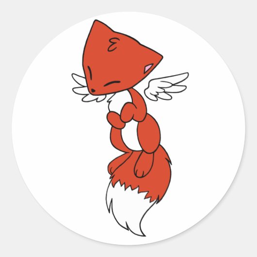 Flying Fox Runder Aufkleber (Vorderseite)