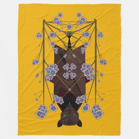Flying Fox Senf Fleece Blanket (3 Größen) (Vorderseite)