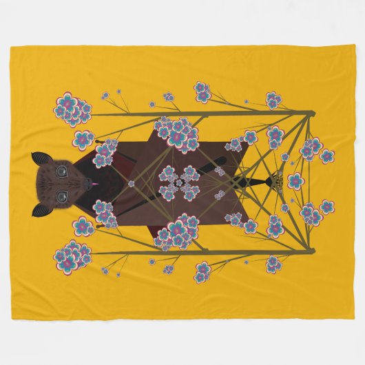 Flying Fox Senf Fleece Blanket (3 Größen) (Vorderseite (Horizontal))
