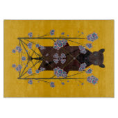 Flying Fox Senf Glass Cutting Board 11.5x8 Schneidebrett (Vorderseite)