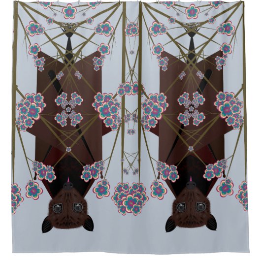 Flying Fox Sky Blue Duschvorhang (Vorderseite)