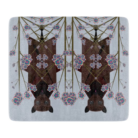 Flying Fox Sky Blue Glass Cutting Board Schneidebrett (Vorderseite)