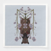 Flying Fox Sky Blue Paper Napkins Serviette (Vorderseite)