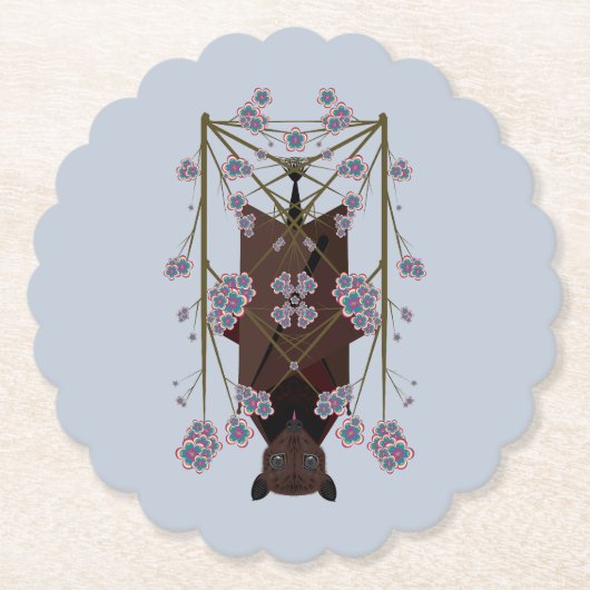 Flying Fox Sky Blue Paper-Untersetzer Untersetzer (Vorderseite)