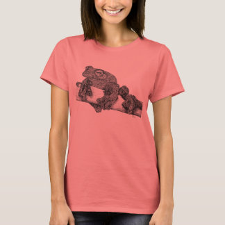 Flying Frog Ladys' Ringer T T-Shirt