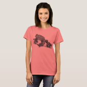 Flying Frog Ladys' Ringer T T-Shirt (Vorne ganz)