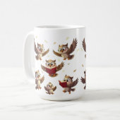 "Flying Funny Owls – Disney Cartoon Style" Kaffeetasse (Vorderseite Links)