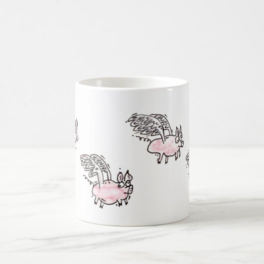 "Flying Future Bacon" Kaffeepause Tasse (Mittel)