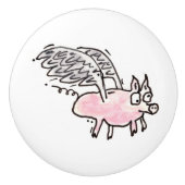 "Flying Future Bacon"-Keramik Knock #2 Keramikknauf (Vorderseite)