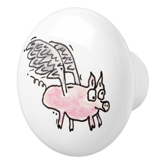 "Flying Future Bacon"-Keramik Knock #2 Keramikknauf (Rechts)