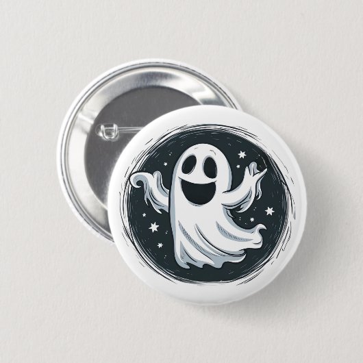 Flying Ghost Button (Vorne & Hinten)