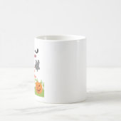 Flying Ghoulish Ghost, Fledermäuse, Pumpkins, Schw Kaffeetasse (Mittel)