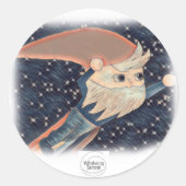 Flying Gnome-Aufkleber Runder Aufkleber (Vorderseite)