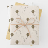 Flying Gold Balloons Geburtstag Geschenkpapier Set (Beispiel)