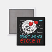 Flying Golf Ball mit Sonnenbrille Black Magnet (Vorderseite/Rückseite)