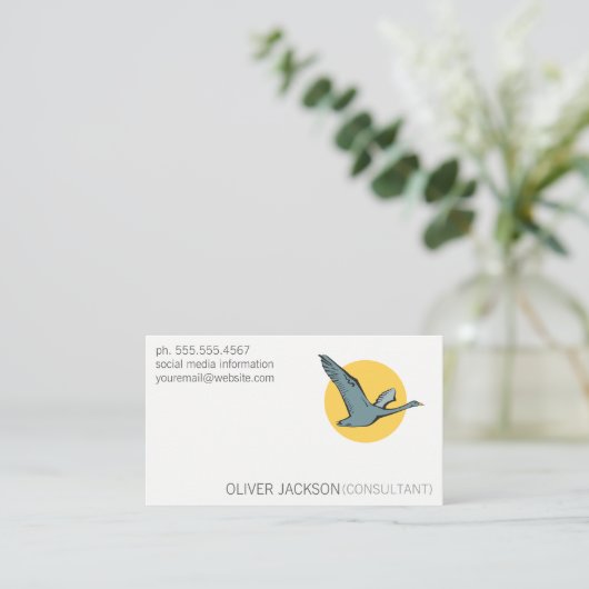 Flying Goose Visitenkarte (Stehend Vorderseite)