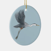 Flying Great Blue Heron Keramik Ornament (Rechts)