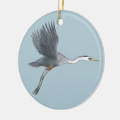Flying Great Blue Heron Keramik Ornament (Links)