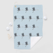 Flying Great Blue Heron Muster Golfhandtuch (Insitu)