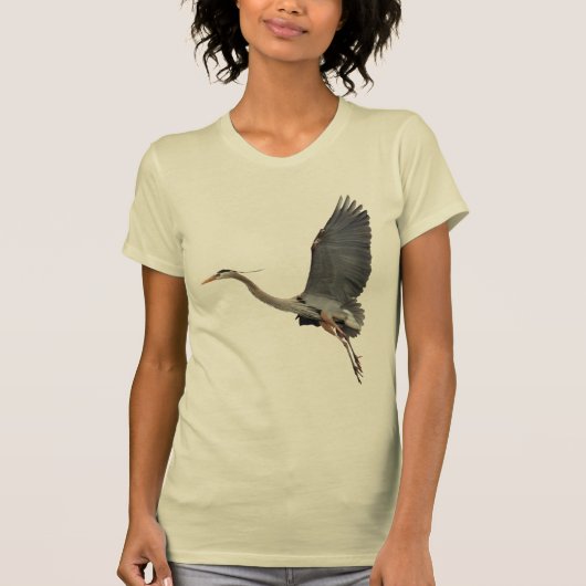 Flying Great Blue Heron Wildlife Shirt (Vorderseite)