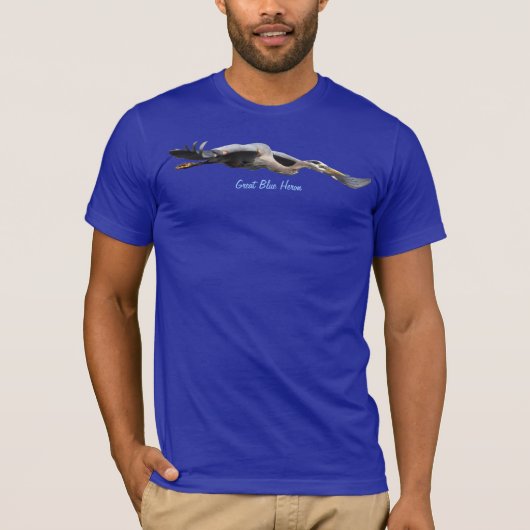 Flying Great Blue Heron Wildlife T - Shirt (Vorderseite)