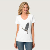 Flying Great Blue Heron Wildlife T - Shirt (Vorderseite Vollansicht)