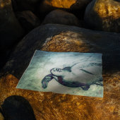 Flying Green Sea Turtle | Benutzerdefiniertes Gewe Seidenpapier