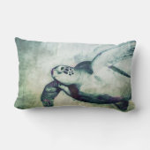 Flying Green Sea Turtle | Kissen (Rückseite)