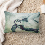 Flying Green Sea Turtle | Kissen (Decke)