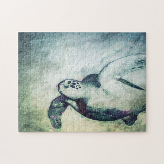 Flying Green Sea Turtle | Puzzle (Horizontal)