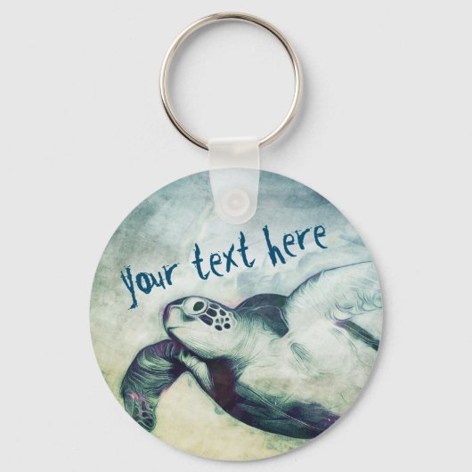 Flying Green Sea Turtle | SCHLÜSSELANHÄNGER (Vorderseite)