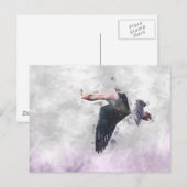 Flying Greylag Goose Postkarte (Vorne/Hinten)