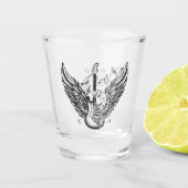 Flying Guitar Shot Glass Schnapsglas (Vorderseite)