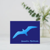 Flying Gull Postcard Postkarte (Stehend Vorderseite)