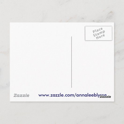 Flying Gull Postcard Postkarte (Rückseite)