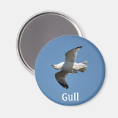 Flying Gull Wildlife Collection Magnet (Vorderseite/Rückseite)