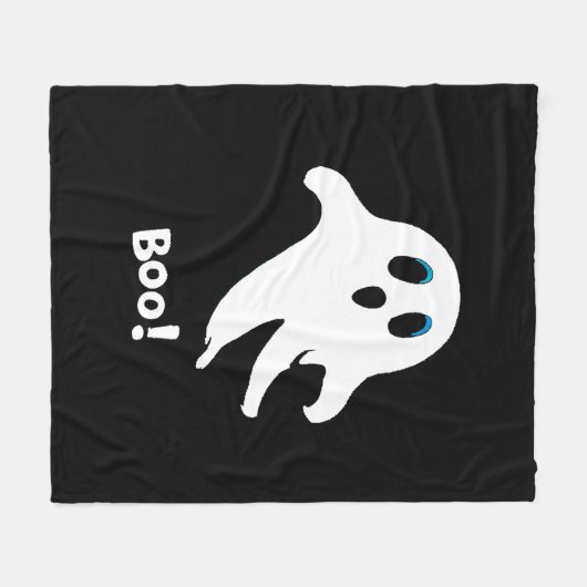 Flying Halloween Ghost Fleecedecke (Vorderseite (Horizontal))