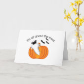 Flying Halloween Mops Ghost Funny Sprichwort Pumpk Karte (Gelbe Blume)