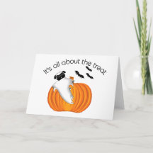 Flying Halloween Mops Ghost Funny Sprichwort Pumpk