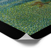 Flying Halloween Witch with Cat Poster (Ecke)