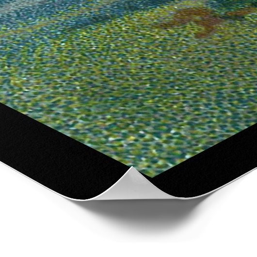 Flying Halloween Witch with Cat Poster (Ecke)