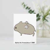 Flying Hamster Postcard Postkarte (Stehend Vorderseite)