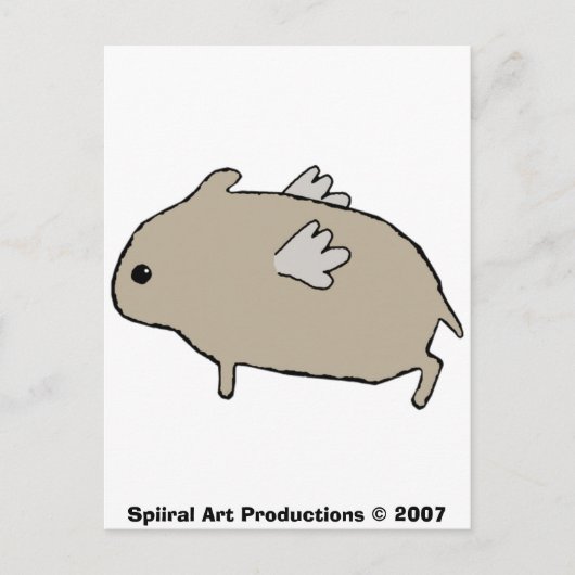 Flying Hamster Postcard Postkarte (Vorderseite)
