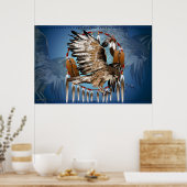 Flying Hawk Dreamcatcher Print Poster (Küche)