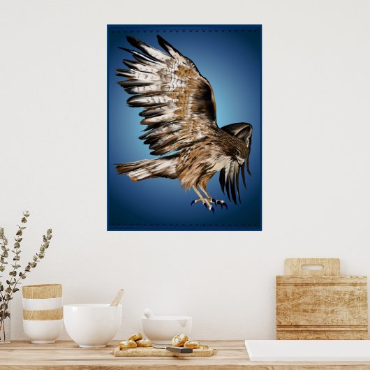 Flying Hawk Print Poster (Küche)