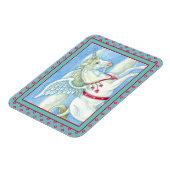 FLYING HEARS WHITE UNICORN, FANTASY PEGASUS MAGNET (Linke Seite)