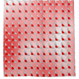 Flying Hearts Tilt Duschvorhang
