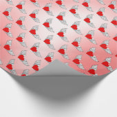Flying Hearts Tilt Geschenkpapier (Ecke)